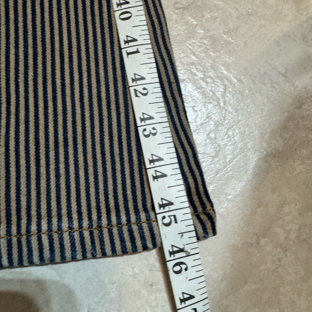 Free People Jayde Railroad Flare Jean in Train Car Stripe Front Pockets Size 29 - Picture 6 of 15